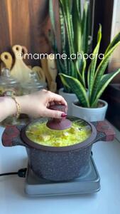ته چین کوکو سبزی همراه با ماهی + فیلم