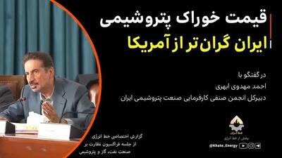 قیمت خوراک پتروشیمی ایران گران‌تر از آمریکا