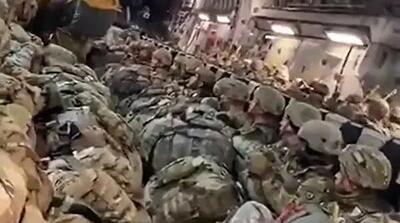 فیلم اعزام گسترده سربازان آمریکا به خاورمیانه