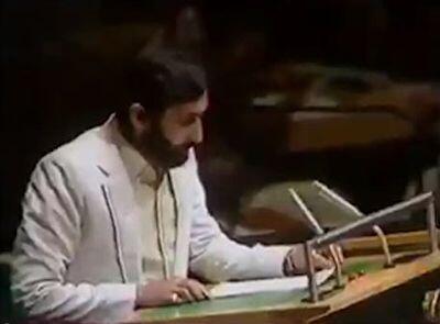 اتفاقی عجیب هنگام سخنرانی ولایتی در نشست سازمان ملل در سال 1362