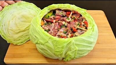 طرز تهیه دلمه کلم به روش رستوران‌های روسی (فیلم)