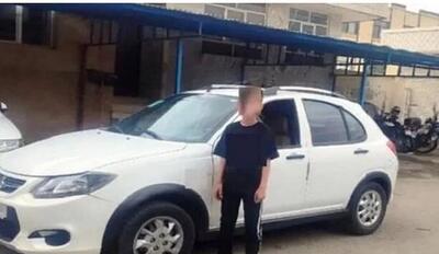 رانندگی خطرناک پسر بچه ۸ساله/ کوئیک توقیف شد