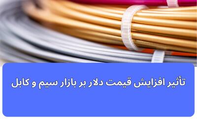 تأثیر افزایش قیمت دلار بر بازار سیم و کابل