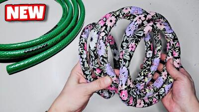 ایده فوق العاده زیبا با شیلنگ باغچه!