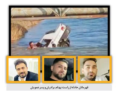 ۳ پسر فداکار اعضای خانواده‌ای را از خطر مرگ حتمی در کانال آب نجات دادند