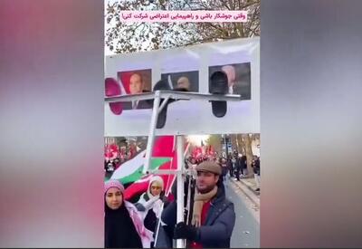 اقدام جالب و خلاقانه یک جوشکار در راهپیمایی اعتراضی | ویدئو
