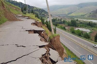 رانش زمین در جاده چالوس / مسافران در انتظار بازگشایی محور