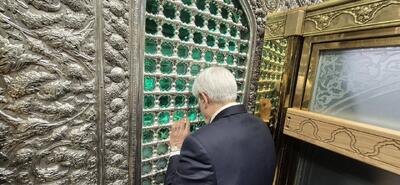 حضور عارف در بارگاه منور رضوی+عکس