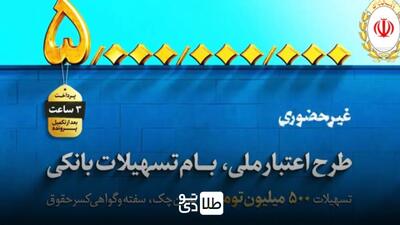 شرایط دریافت وام ۵۰۰ میلیونی بانک ملی در کمتر از ۳ ساعت - طلا تودی