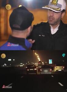 قلدربازی راننده مست درمقابل پلیس راهور!