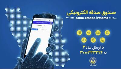 آغاز پویش «هر ایرانی یک صندوق صدقه الکترونیکی» در استان البرز