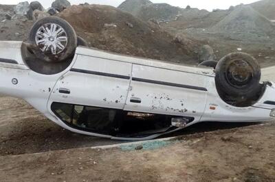 واژگونی خودرو پژو پارس  در محور اهواز– شوش با دو کشته
