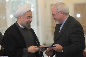 دیدار نوروزی ظریف با حسن روحانی / عکس