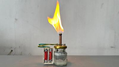 آموزش ساخت بخاری کوچک با لوازم دور ریختنی (ساخت مینی هیتر قابل حمل)