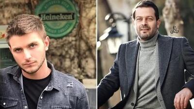 سلفی جذاب از پژمان بازغی و دارا حیایی در پشت صحنه یک سریال