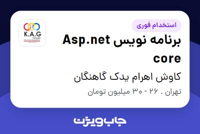 استخدام برنامه نویس Asp.net core در کاوش اهرام یدک گاهنگان