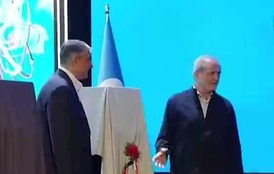 فیلم/ رونمایی از ۸ دستاورد هسته‌ای کشور توسط پزشکیان