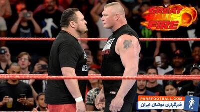 اخبار WWE | وقتی همه در شوک بودند؛ پشت پرده‌ی اجرای آتشین ساموآ جو و براک لزنر - پارس فوتبال