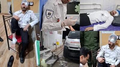ضرب و شتم خونین تکنسین اورژانس گلستان / همراه بیمار عامل این حمله بود + عکس