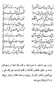 تفال/ تاب بنفشه میدهد طُرّهٔ مشکسای تو