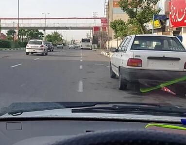 توقیف پراید به دلیل تخلفات خطرناک در قائم‌شهر