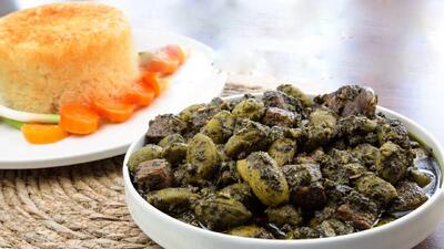 آموزش خورشت چاقاله خوشمزه ترین خورشت بهاری رقیب خورش کرفس