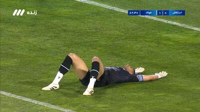 گل اول فولاد به استقلال (امیرمسعود سرآبادانی)