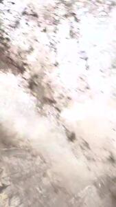 آبشار کوچک پس از بارندگی رانندگان را شوکه کرد