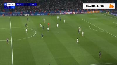 گل نونو مندز به استون ویلا (پاری سن ژرمن 3-1 استون ویلا) - پارس فوتبال