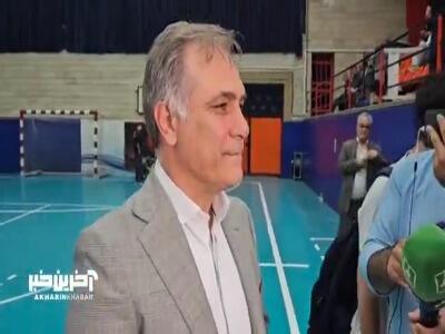 صحبت های میرشاد ماجدی رییس هیات فوتبال استان تهران در حاشیه فینال رقابت‌های فوتسال جام رمضان پایتخت