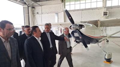 استاندار قزوین از فعالیت بخش خصوصی سپهر طلایی پارس در فرودگاه قزوین بازدید کرد