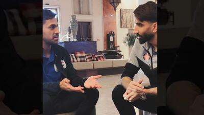 دیدار علیرضا بیرانوند با سیدمهدی میرجلیلی دروازه بان تیم ملی فوتبال ساحلی