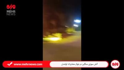 آتش‌ گرفتن درختان بلوار مخابرات لواسان