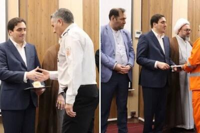 تجلیل از قهرمانان اطفای حریق مجتمع مسکونی باغستان