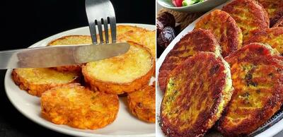 طرز تهیه کوکو سیب زمینی بدون تخم مرغ / یه شام عالی که سه سوته آماده میشه