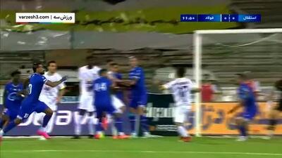 خلاصه بازی استقلال 0 - 1 مقابل فولاد خوزستان