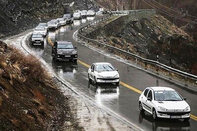 جاده‌های مازندران به دلیل بارندگی لغزنده است