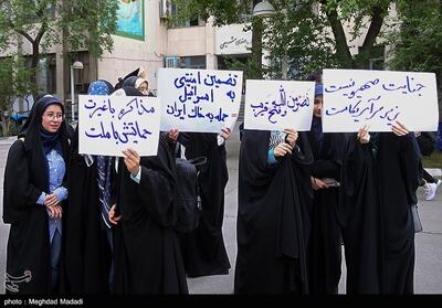 تجمع دانشجویی در دانشگاه امیرکبیر علیه جنایات رژیم صهیونیستی