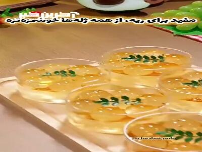 ژله گلابی و اسمانتوس؛ دسری خوشمزه وراحت