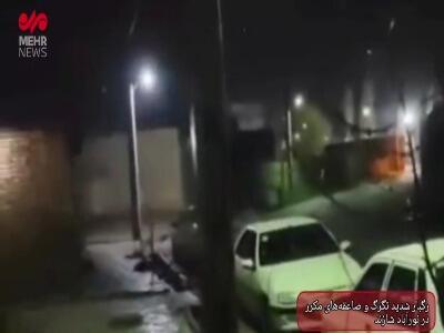 بارش باران و تگرگ در شهرستان شازند