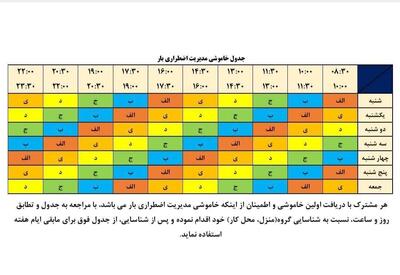 جدول قطعی برق تهران و شهرستان‌ها شنبه ۲۳ فروردین| تهرانی‌ها با این 4 روش از زمان قطع برق خبردار شوند