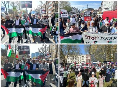 فریاد عدالت برای فلسطین، بار دیگر در شهر‌های انگلیس طنین‌انداز شد