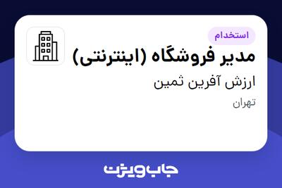 استخدام مدیر فروشگاه (اینترنتی) در ارزش آفرین ثمین