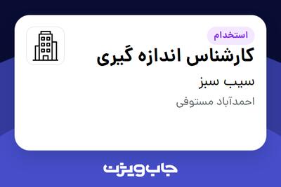 استخدام کارشناس اندازه گیری در سیب سبز