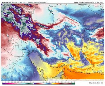 هواشناسی ایران ۲۳ فروردین؛ گردوخاک و بارش تگرگ در ۲۰ استان