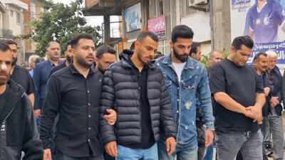 مراسم خاکسپاری مادربزرگ ابوالفضل جلالی - پارس فوتبال