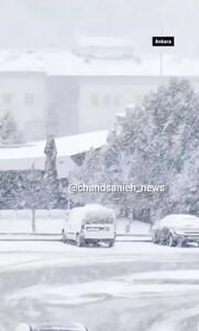 فیلم بارش برف بهاری در آنکارا ترکیه