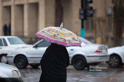 بارش شدید تگرگ در چلگرد اصفهان + ویدئو