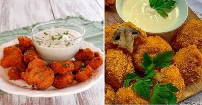 طرز تهیه قارچ سوخاری بدون تخم مرغ / خوشمزه ترین قارچ سوخاری رو اینجوری درست کنید