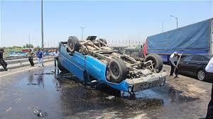 واژگونی وانت نیسان با 5 کشته و مصدوم